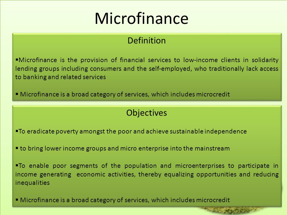 Microfinance Lending Platforms